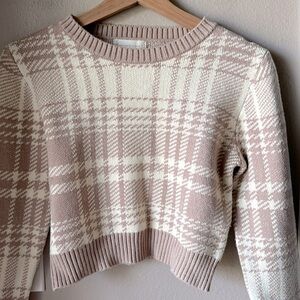 ALTAR’D STATE Plaid Crop Top Sweater